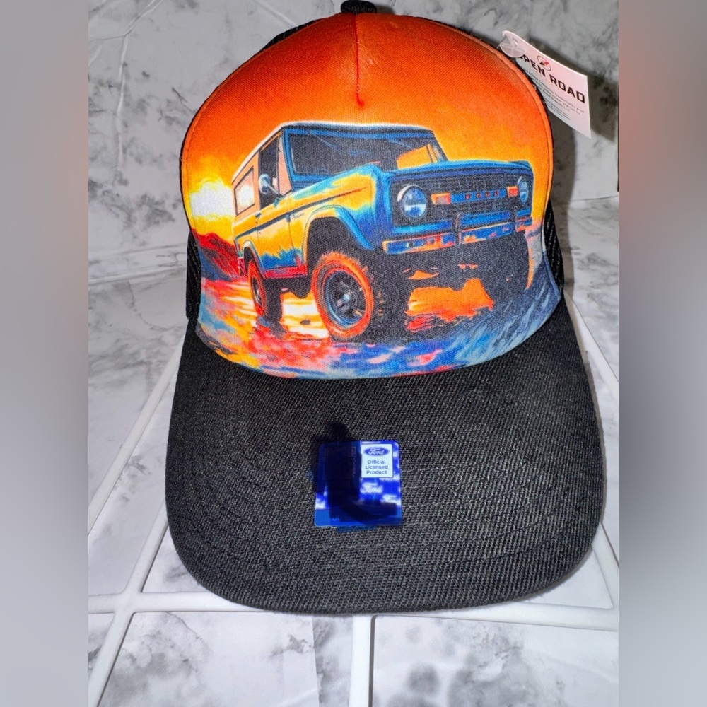 NEW Open Road Ford Bronco Trucker Hat- one size NOSTALGIC 90s style off road